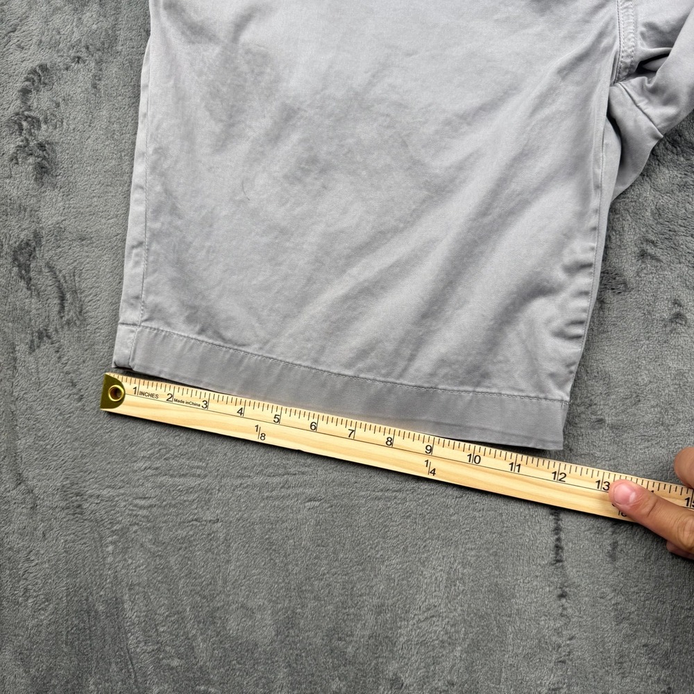Cremieux Mens Gray Cotton Stretch Chino Shorts Size 40 Flat Front Classic Casual - Picture 5 of 11